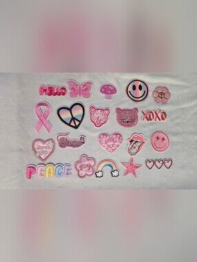 Lot Of 20 Kawaii Embroidered Iron On Patches